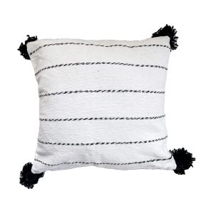 cojin-de-algodon-blanco-con-lineas-y-pompones-negros-3 cojin-de-algodon-blanco-con-lineas-y-pompones-negros-1 cojin-de-algodon-blanco-con-lineas-y-pompones-negros-2