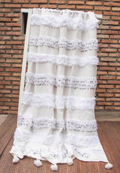 handira marroqui 220x240 cm manta de boda bereber handira marroqui 220x240 cm manta de boda bereber Handira Blanca Simple Marroquí 180x280 cm