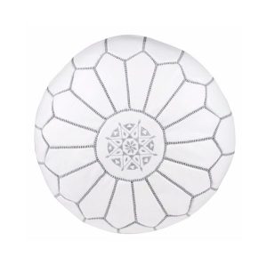 ▷ Puff de cuero blanco : Puff Natural 100% Original Made in Marruecos ▷ Puff de cuero blanco : Puff Natural 100% Original Made in Marruecos ▷ Puff de cuero blanco : Puff Natural 100% Original Made in Marruecos Puff de cuero blanco con bordados